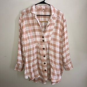Free people plaid tunic top